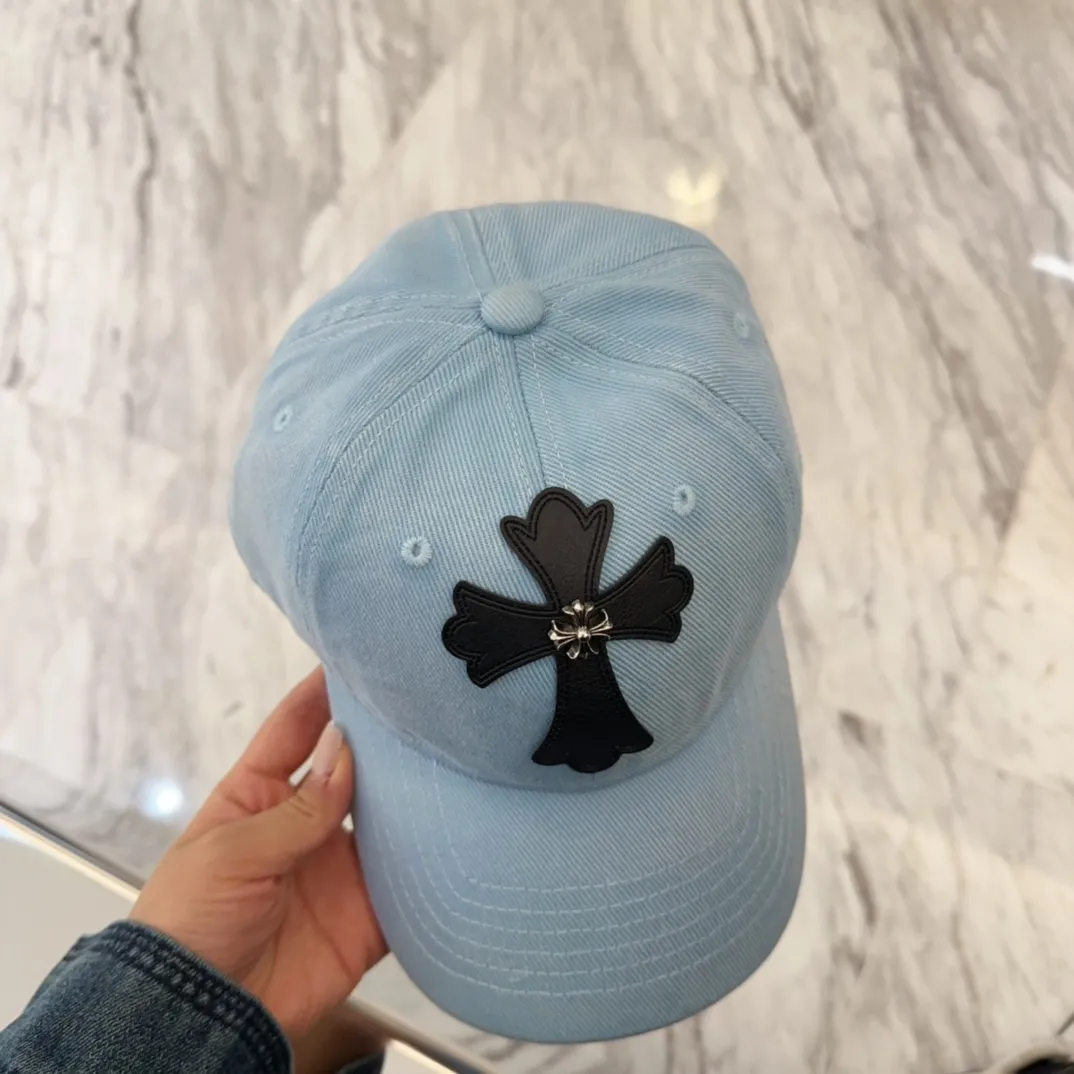 💰60 Chrome Hearts 💓Early spring Korean style fashion retro distressed hole hat wear design versatile baseball cap peaked cap